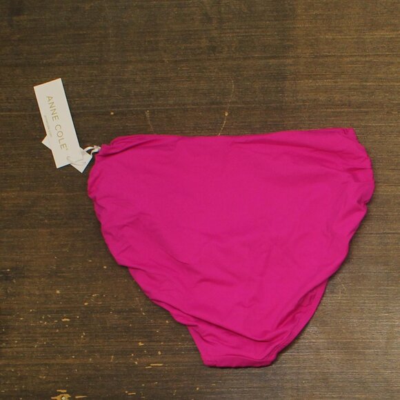 Anne Cole Womens Convertible High Waist Swim Bottom MYMB36001 Hibiscus Pink M - Picture 2 of 9